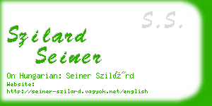 szilard seiner business card